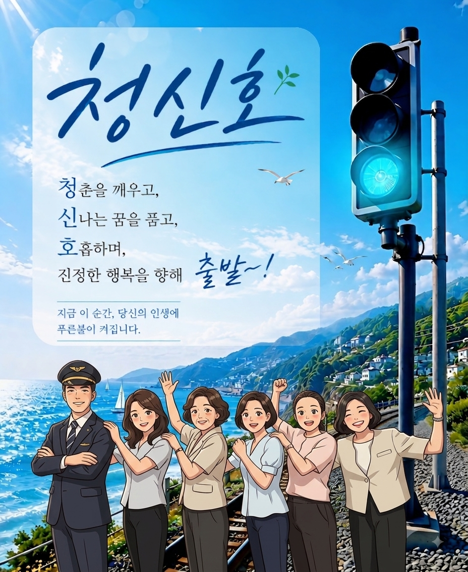 청신호 - 행복 열차 캠페인 포스터